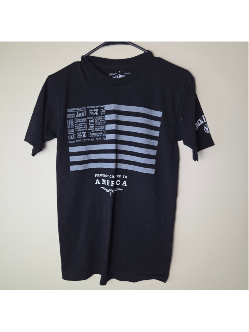 Men's Jack Daniel's Black & Grey Graphic Short Sleeve T-Shirt Size S
